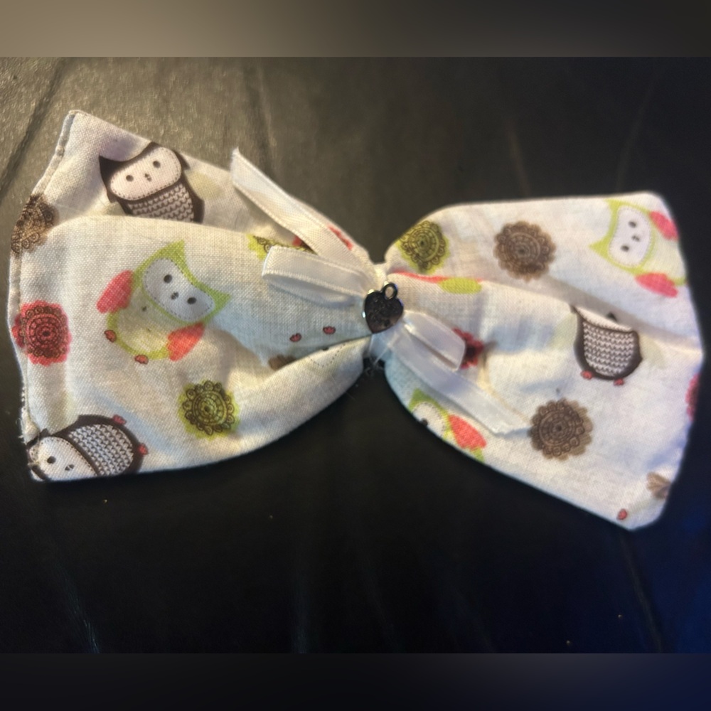 Handmade DIY OWLs hair bow owl bird pony tail